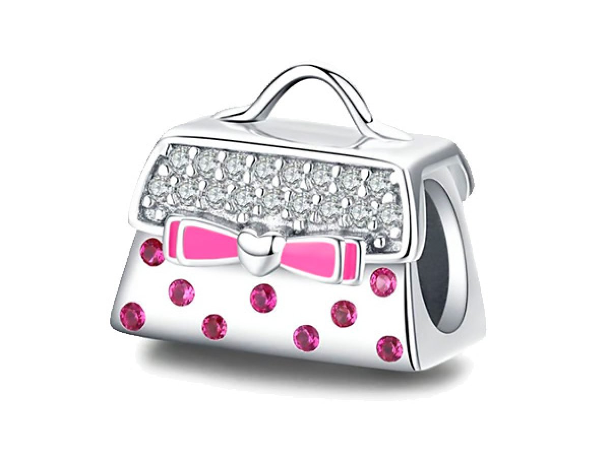 Buy PANDORA Purse Sterling Silver Charm With Pink CZ Online in India - Etsy