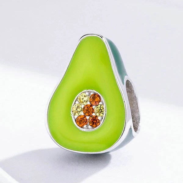 Mexican Avocado Charm Beads 925 Sterling Silver Avocado Charms Fit European  Snake Chain Bracelets DIY Aguacate Charm