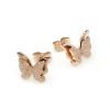 Shiny Butterfly Steel Earrings