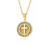 Medallion with Steel Cross Necklace