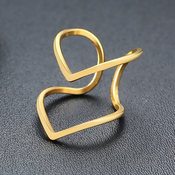 Contemporary Elegance Steel Ring