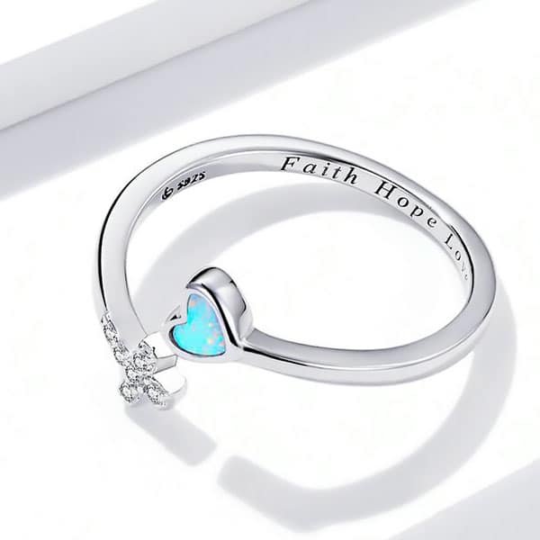 Faith, Hope and Love Adjustable Ring