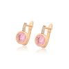 Aretes Brillo Rosado Elegante, Alloy