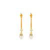 Aretes Colgantes Divinidad Perlada, Acero