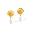 Aretes Conchas Marinas, Acero