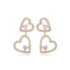 Aretes Brillo de Amor Rosa, Alloy