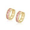 Aretes Elegancia en Rosa, Alloy