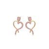 Aretes Corazón Rosado, Alloy